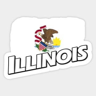 Illinois flag Sticker